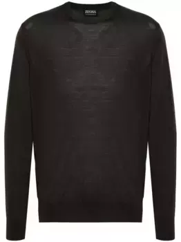 Шерстяной свитер Zegna, коричневый