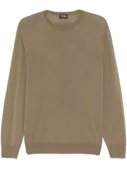 Шерстяной свитер Zegna, зеленый