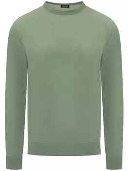 Шерстяной свитер Zegna, зеленый