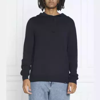 Шерстяной свитшот обычного кроя Armani Exchange, синий