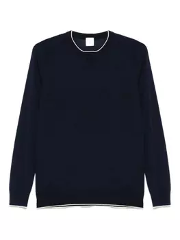 Шерстяной топ Eleventy, синий