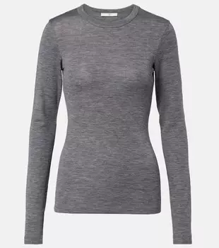 Шерстяной топ Rhe, Mid Grey Melange