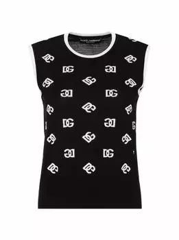 Шерстяной топ с монограммой Dolce&Gabbana