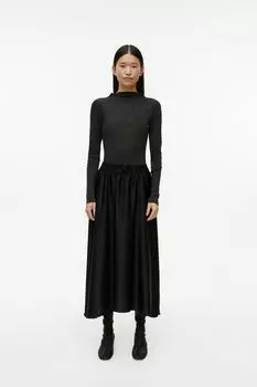 Шерстяной топ с воротником-стойкой H&M, серый