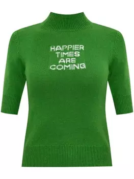 Шерстяной топ Sportmax, зеленый