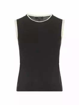 Шерстяной топ Theory, черный