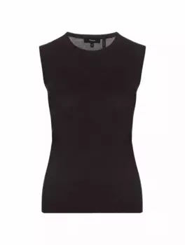 Шерстяной топ Theory, коричневый