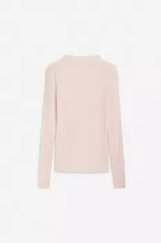 Шерстяной топ в рубчик Arket, белый