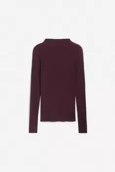 Шерстяной топ в рубчик Arket, красный