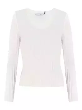 Шерстяной топ в рубчик IRO, белый