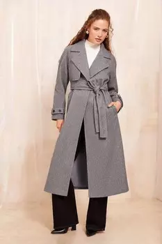 Шерстяной тренч Friends Like These, серый