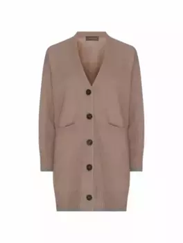 Шерстяной удлиненный кардиган Lorena Antoniazzi, серый