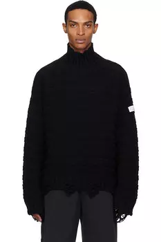 Шерстяной водолазка Mm6 Maison Margiela, черный