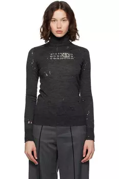 Шерстяной водолазка Mm6 Maison Margiela, серый