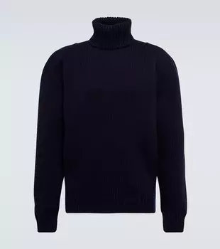 Шерстяной водолазный свитер Prada, синий