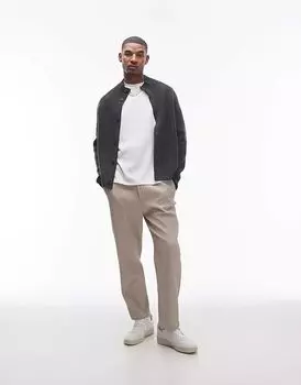 Шерстяной вязаный кардиган ARKET с воротником-стойкой черного цвета