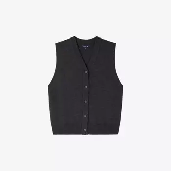 Шерстяной вязаный кардиган Chiara без рукавов Soeur, серый