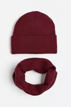 Шерстяной вязаный комплект из 2 предметов H&amp;M