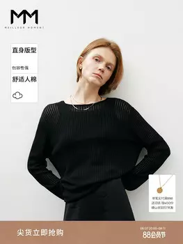 Шерстяной вязаный свитер Mai Meng, черный