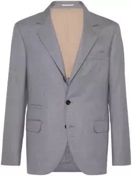 Шерстяной жакет Brunello Cucinelli, серый