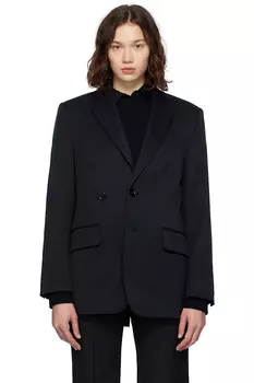Шерстяной жакет для пошива Mm6 Maison Margiela, черный