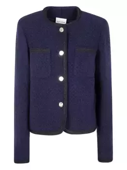 Шерстяной жакет Ricarda с плетеной отделкой Semicouture, синий