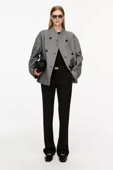 Шерстяной жакет с шалевым воротником Arket, серый