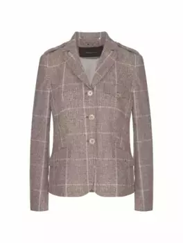 Шерстяной жакет в клетку Kiton, мультиколор