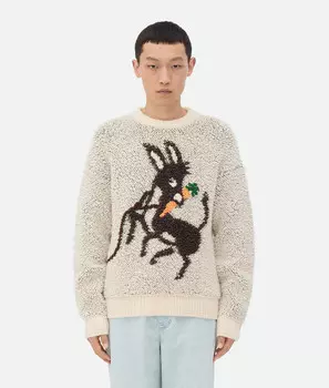 Шерстяной жаккардовый джемпер Bottega Veneta