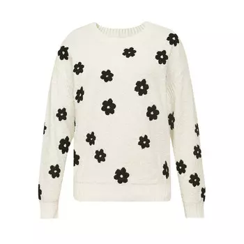 Шерстяной жаккардовый свитер Deep Breath с цветными блоками, белый