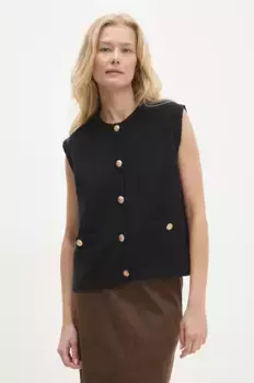 Шерстяной жилет Answear Lab, черный