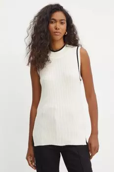 Шерстяной жилет Boss, бежевый