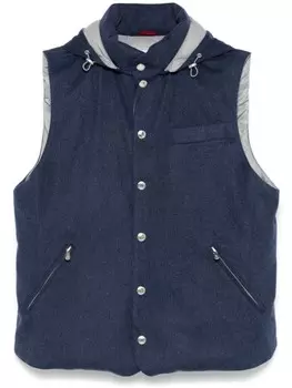 Шерстяной жилет Brunello Cucinelli, синий