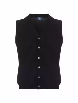 Шерстяной жилет Fedeli, тёмно-синий