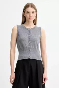 Шерстяной жилет Fracomina, серый