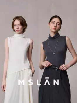 Шерстяной жилет Mslan легкий, серый