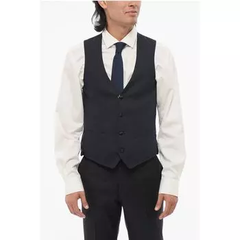 Шерстяной жилет на 4 пуговицах Corneliani, Blue