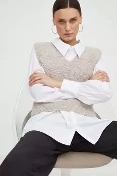 Шерстяной жилет от Malene Birger By Malene Birger, бежевый