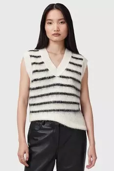 Шерстяной жилет RIGA Allsaints, белый