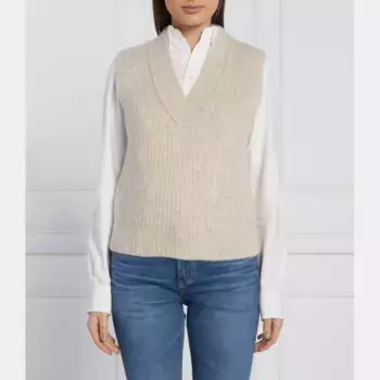 Шерстяной жилет стандартного кроя Marc O'Polo, бежевый