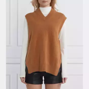 Шерстяной жилет свободного кроя Samse Samse, коричневый