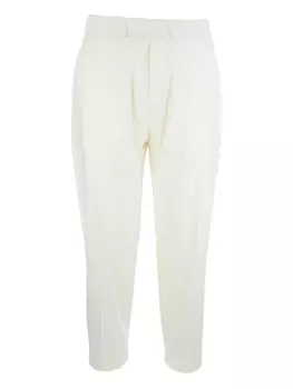 Шерстяные брюки A Paper Kid, белый