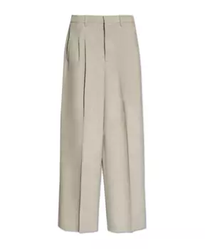 Шерстяные брюки Ami Paris, серый