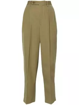 Шерстяные брюки Auralee, зеленый