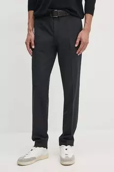 Шерстяные брюки Boss, серый