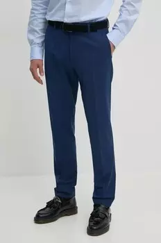 Шерстяные брюки Boss, синий