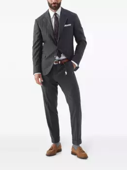 Шерстяные брюки Brunello Cucinelli, серый