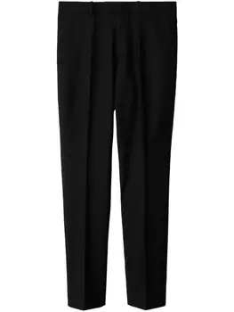 Шерстяные брюки Burberry по фигуре, черный