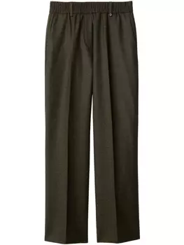 Шерстяные брюки Burberry, зеленый