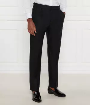 Шерстяные брюки c-peter-pl-bb-244 Slim Fit Boss, черный